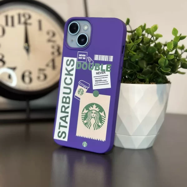 Iphone Starbucks Sert Slikon Telefon Kılıfı