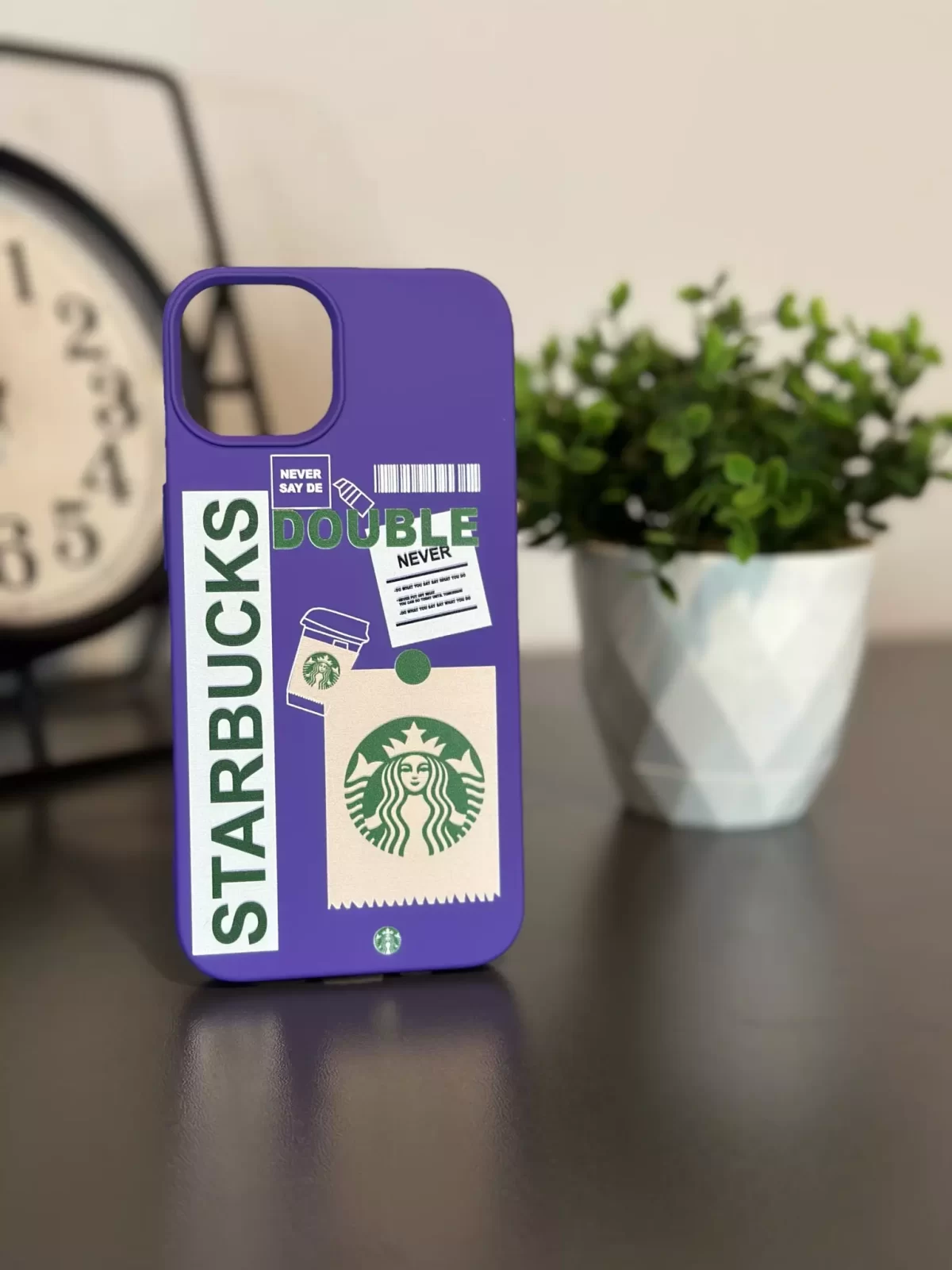 Iphone Starbucks Sert Slikon Telefon Kılıfı