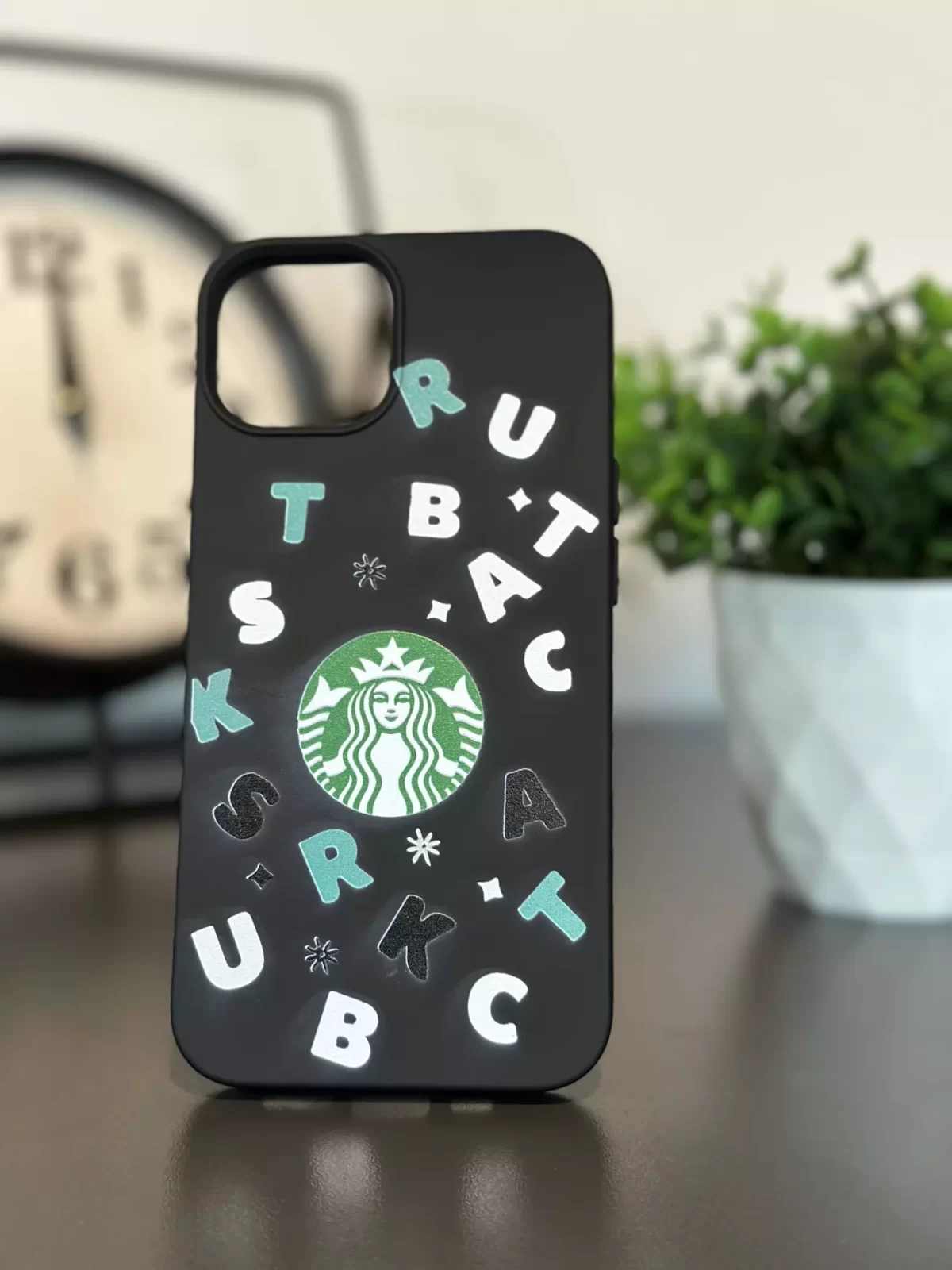 Iphone Starbucks Sert Slikon Telefon Kılıfı