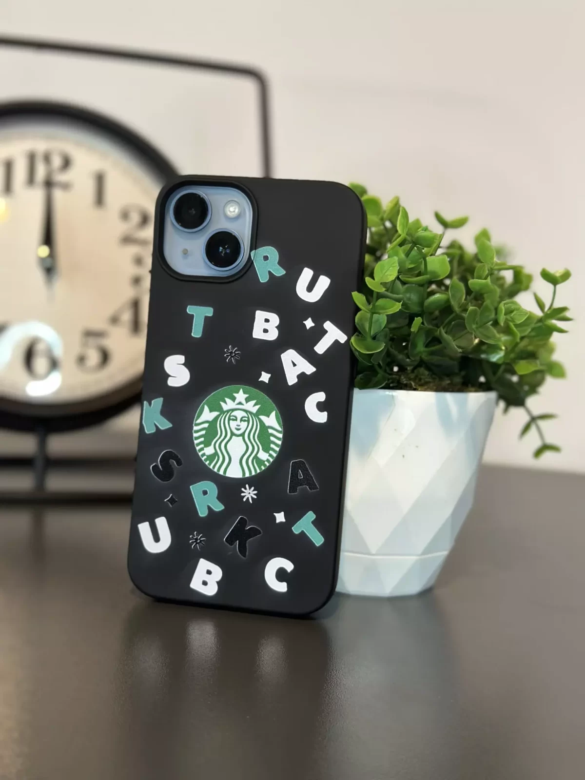 Iphone Starbucks Sert Slikon Telefon Kılıfı