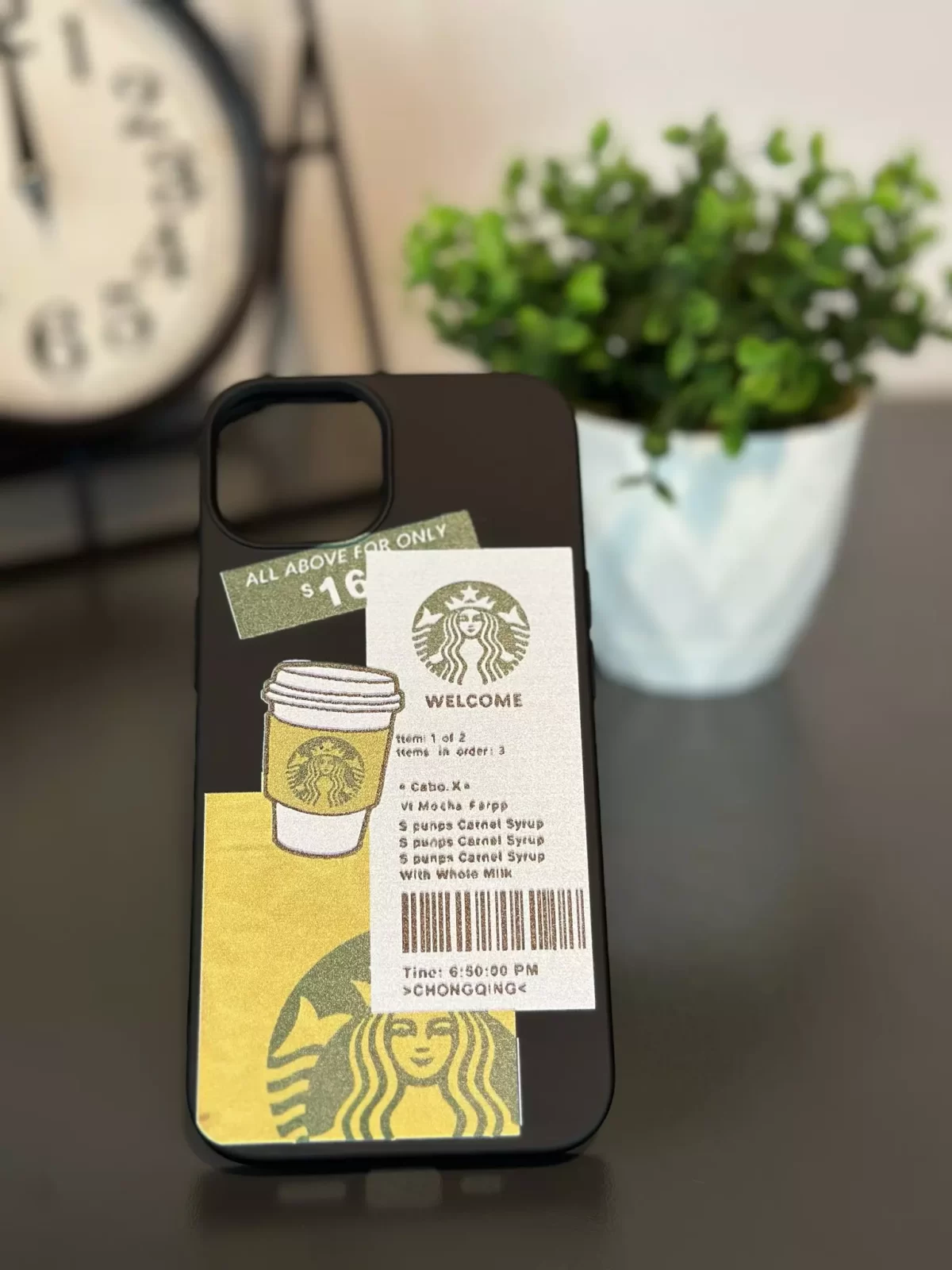 Iphone Starbucks Sert Slikon Telefon Kılıfı