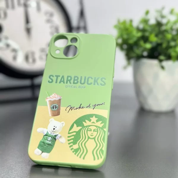 Iphone Starbucks Sert Slikon Telefon Kılıfı