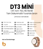 Watch Dt3 Mini Kadın Akıllı Saat